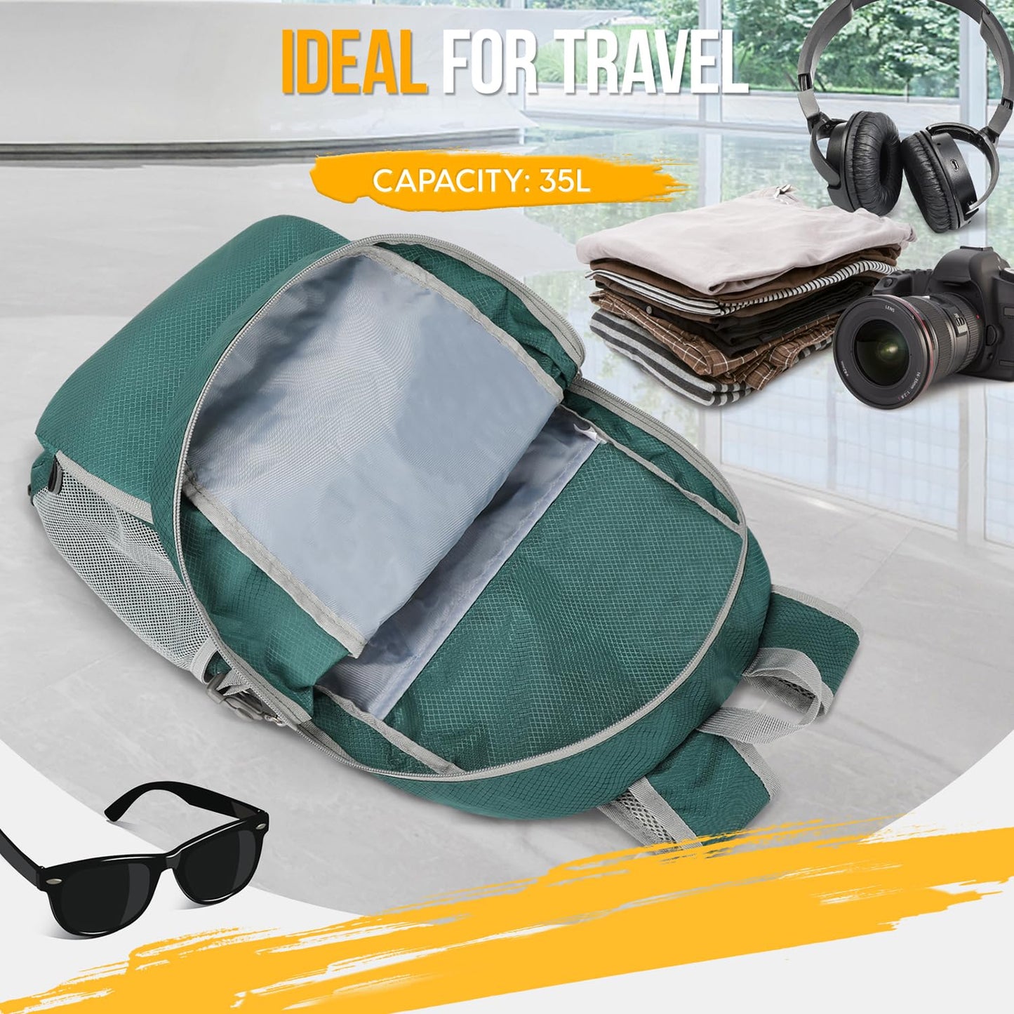 ZOMAKE 35L Compact Waterproof Hiking Backpack