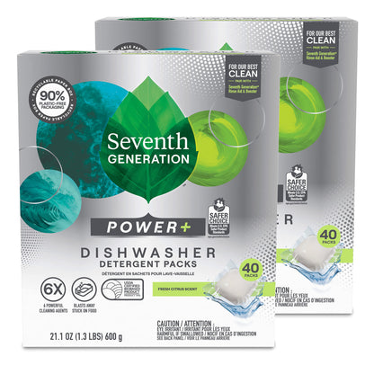 SeventhGen Citrus Sparkle Dishwasher Tabs Duo Pack