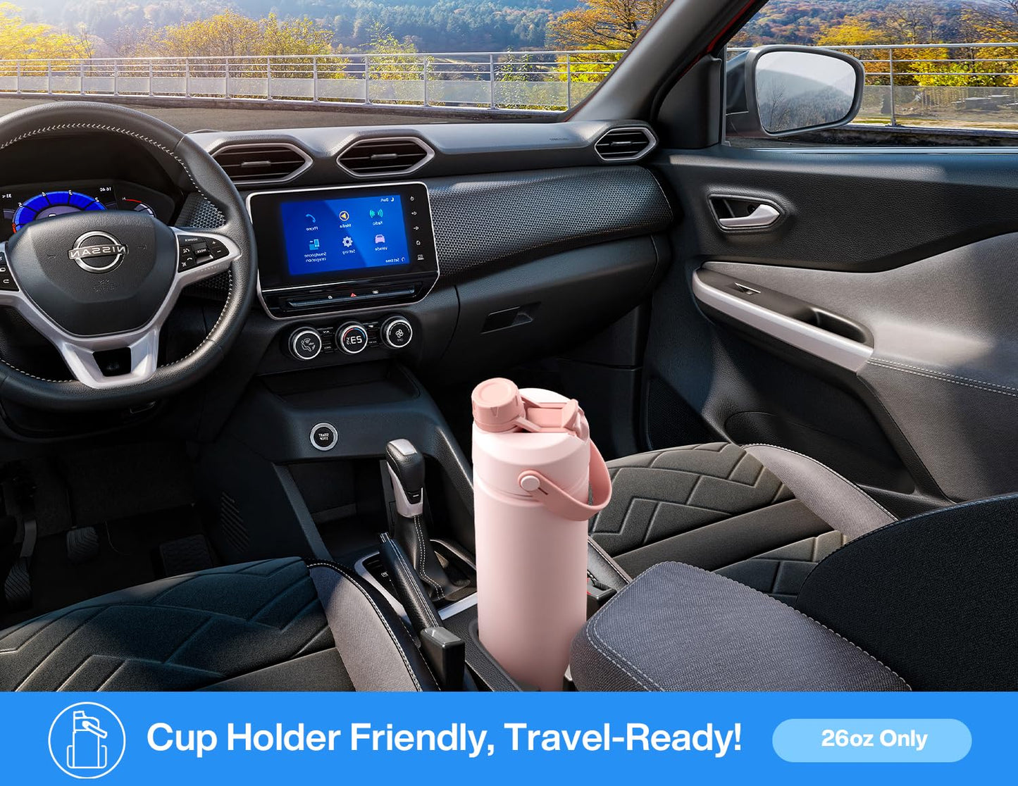 ChillKnight 26oz: Dual-Lid Leak-Proof Bottle