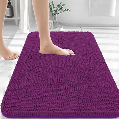 OLANLY Luxe Chenille Bath Mat - Quick Dry & Soft