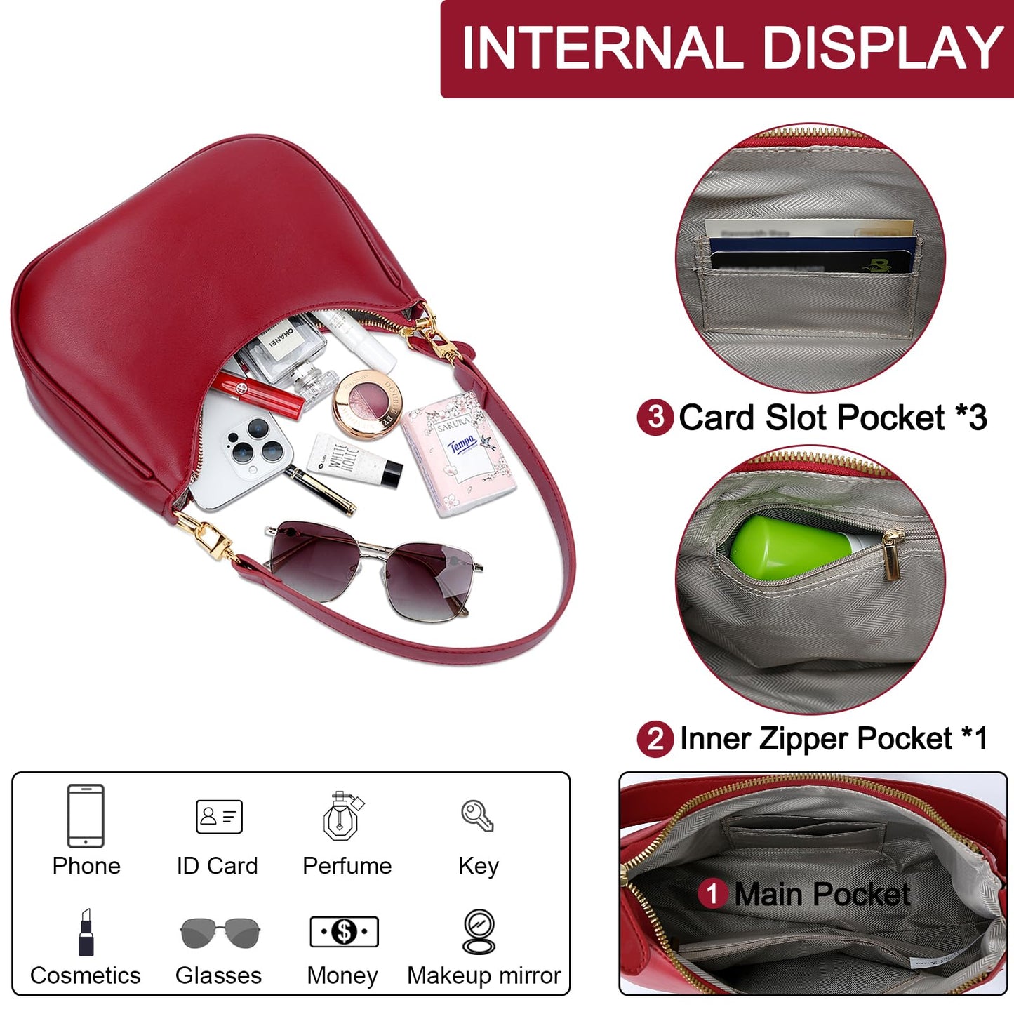 Retro Chic Hobo Bag - Cute Underarm Purse