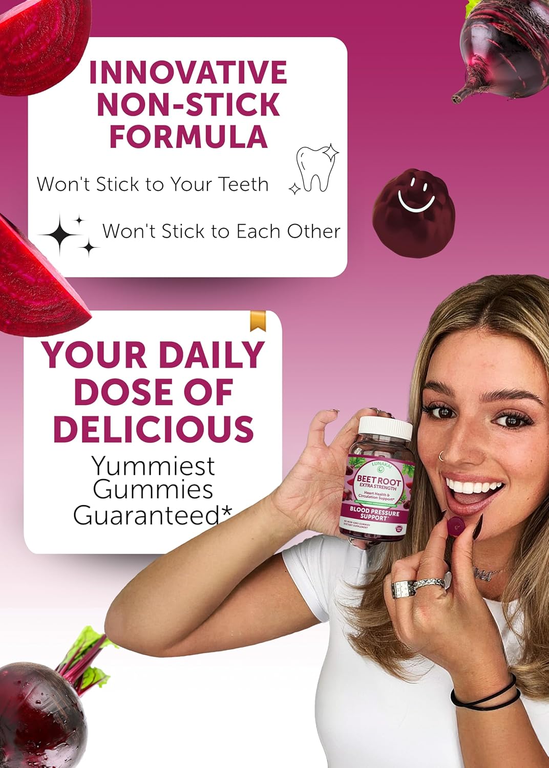 Lunakai Antioxidant Beet Chews - 60ct Gummies