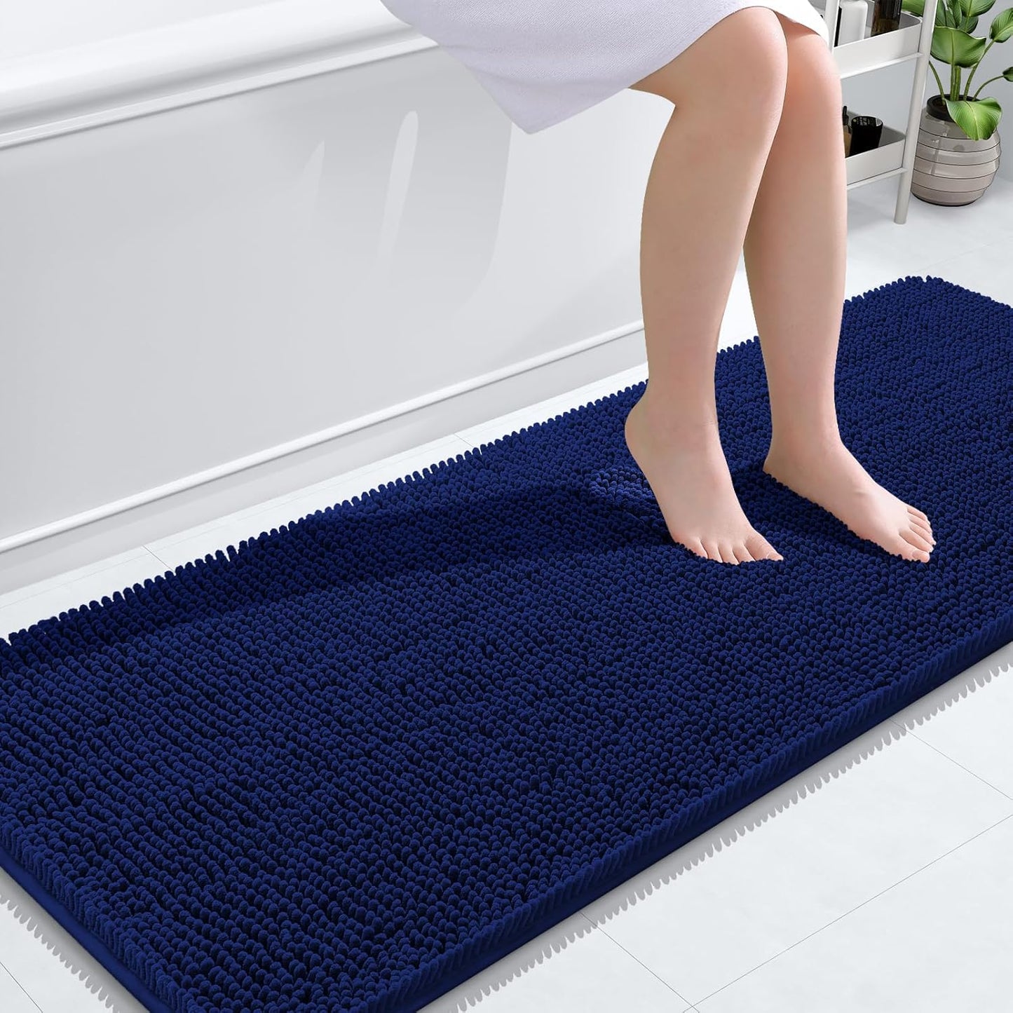 OLANLY Luxe Chenille Bath Mat - Quick Dry & Soft