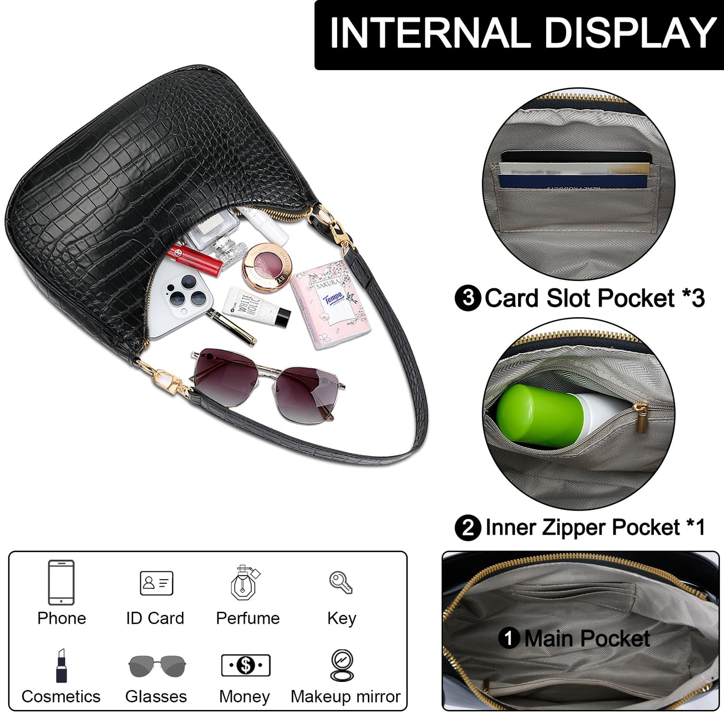 Retro Chic Hobo Bag - Cute Underarm Purse