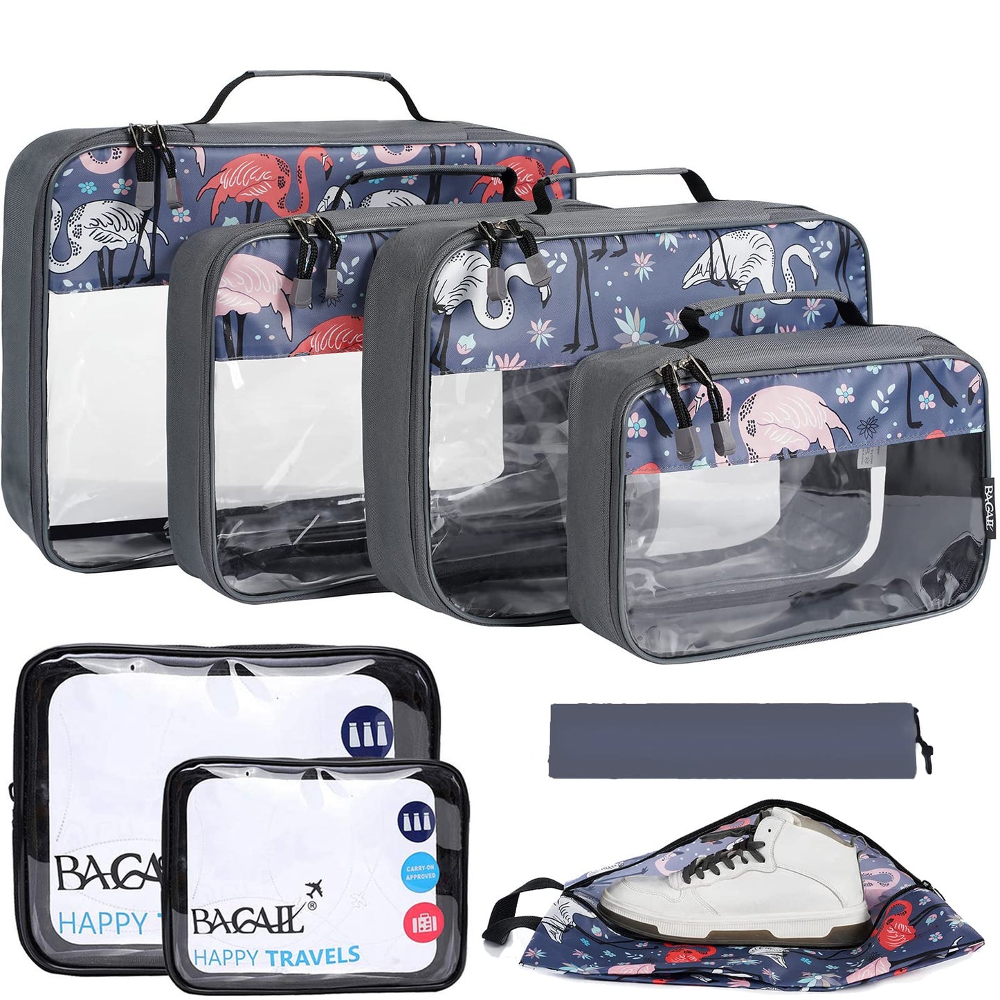 BAGAIL Travel Cubes: 8/9 Set Packing Organizers