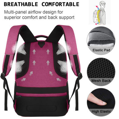 SecureSlim Laptop Backpack with USB & Water Resistance