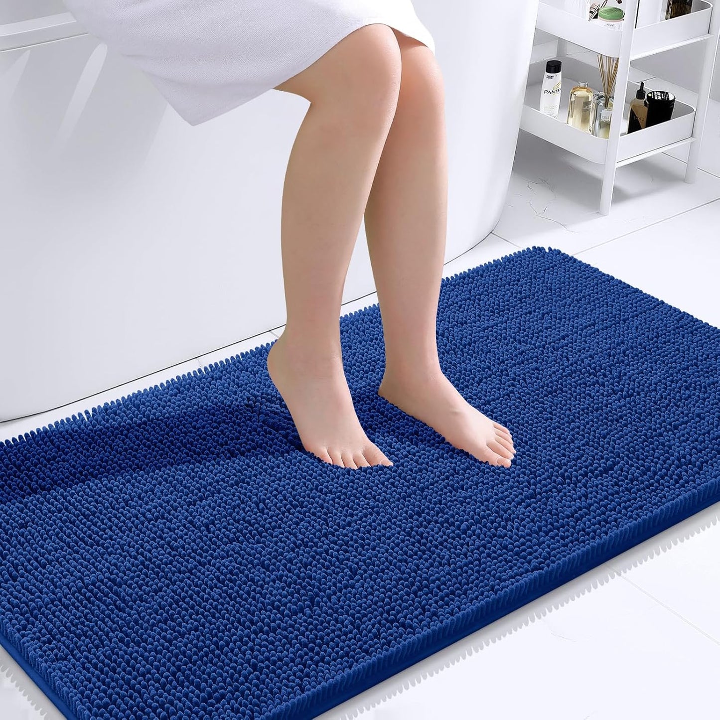 OLANLY Luxe Chenille Bath Mat - Quick Dry & Soft