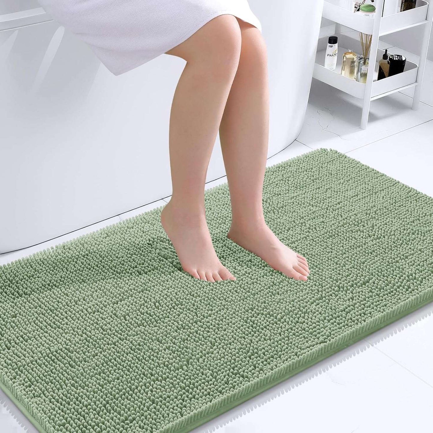 OLANLY Luxe Chenille Bath Mat - Quick Dry & Soft