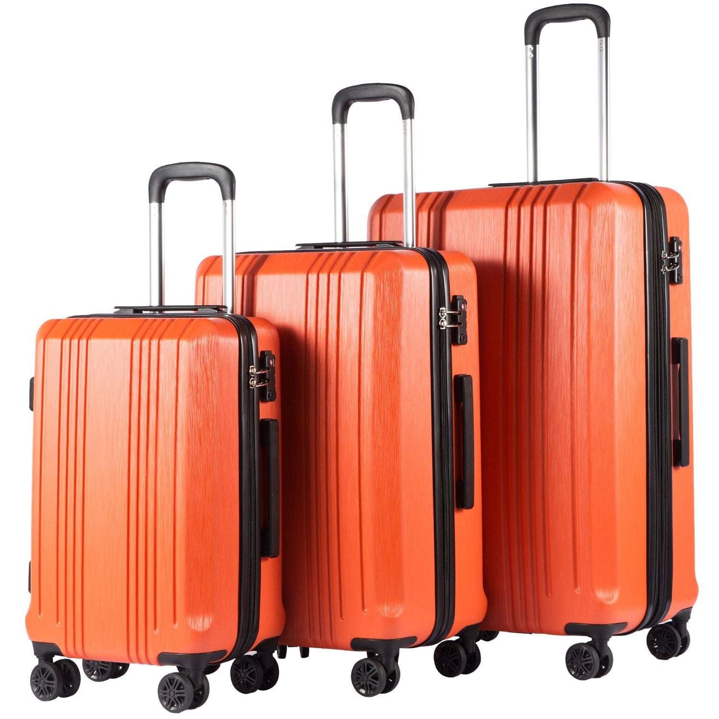 Coolife Expandable Spinner Luggage Set - 3 Piece
