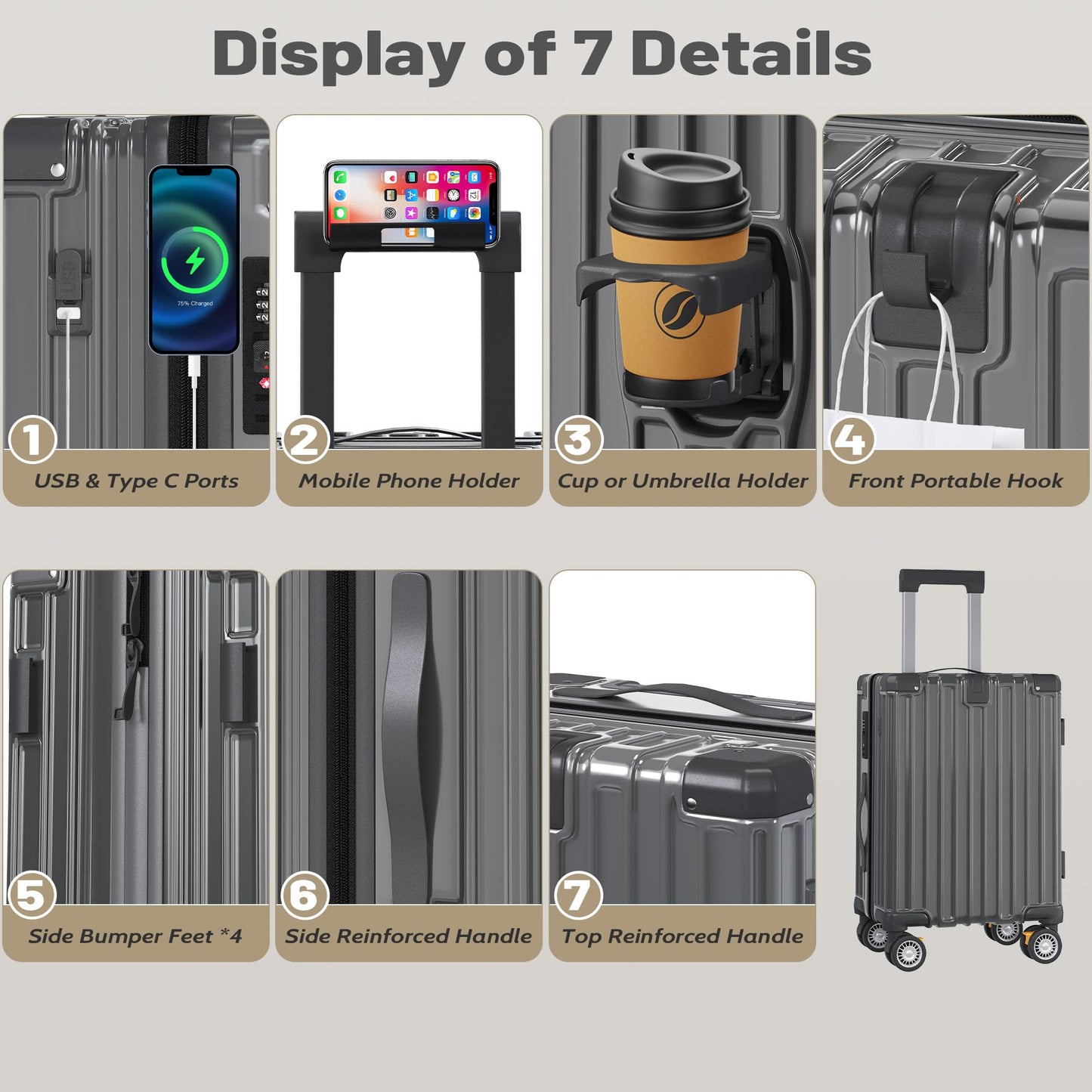 JetGlide 3pc Spinner: Expandable Hardshell Luggage