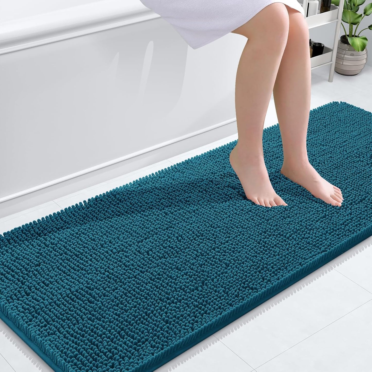 OLANLY Luxe Chenille Bath Mat - Quick Dry & Soft
