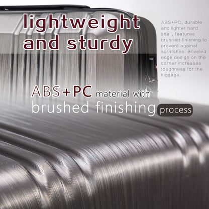 Coolife Expandable Spinner Luggage Set - 3 Piece