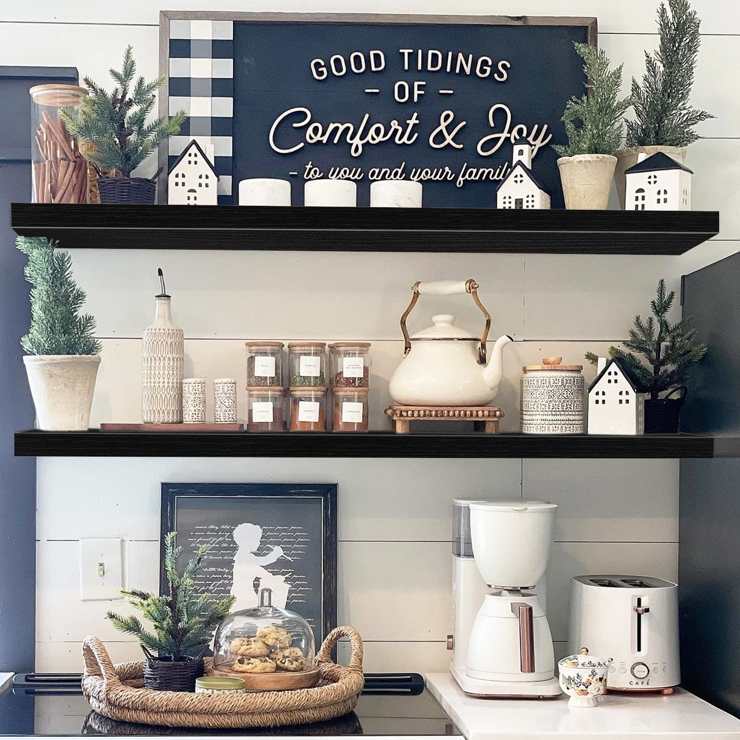 Rustic Farmhouse Shelves (008-40BN)