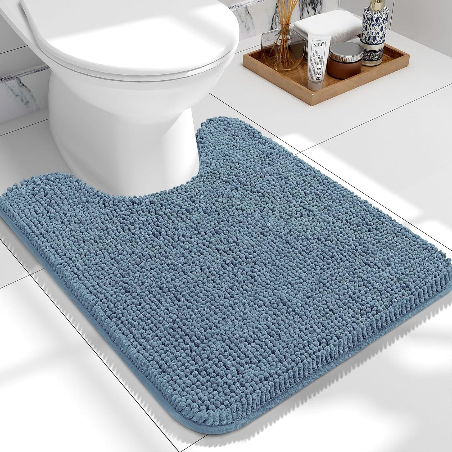 OLANLY Luxe Chenille Bath Mat - Quick Dry & Soft