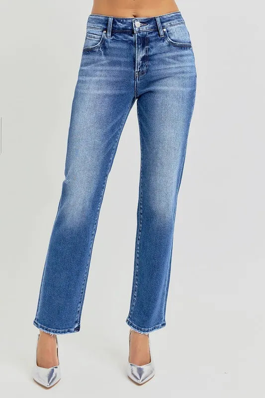 RISEN Mid Rise Ankle Tapered Jeans - Premium Women / Jeans & Denim from Trendsi - Just $58.34! Shop now at Handbags Specialist Headquarter