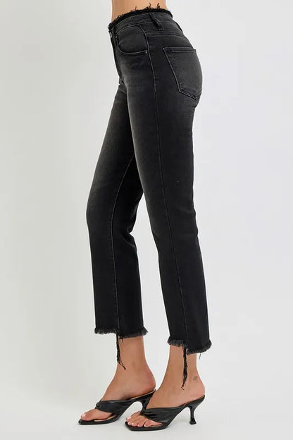 RISEN Full Size Raw Hem Cropped Flare Jeans Plus Size - Premium Women / Jeans & Denim from Trendsi - Just $48.99! Shop now at Handbags Specialist Headquarter
