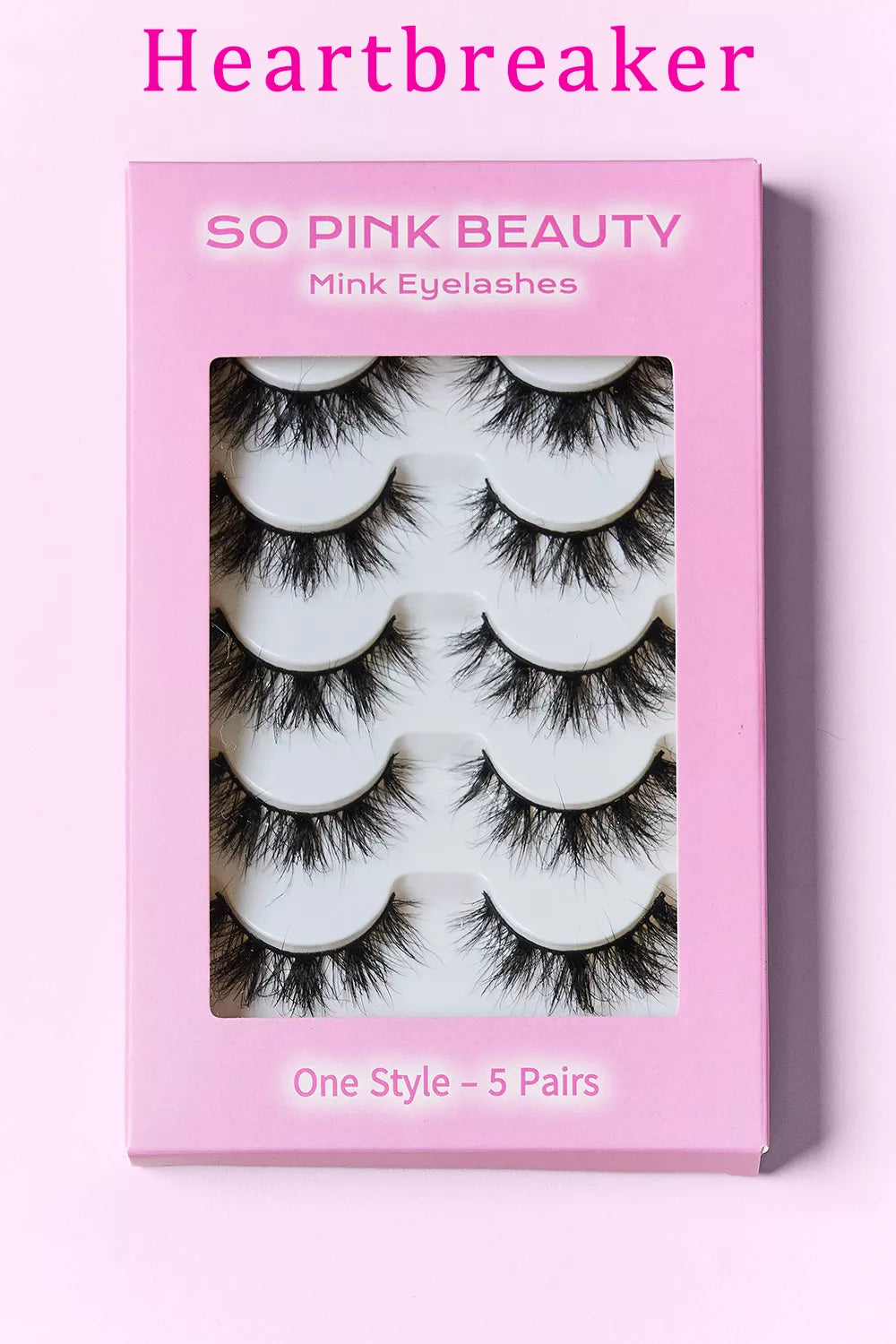 SO PINK BEAUTY Mink Eyelashes 5 Pairs - Premium Sleepwear from Trendsi - Just $24.99! Shop now at Handbags Specialist Headquarter