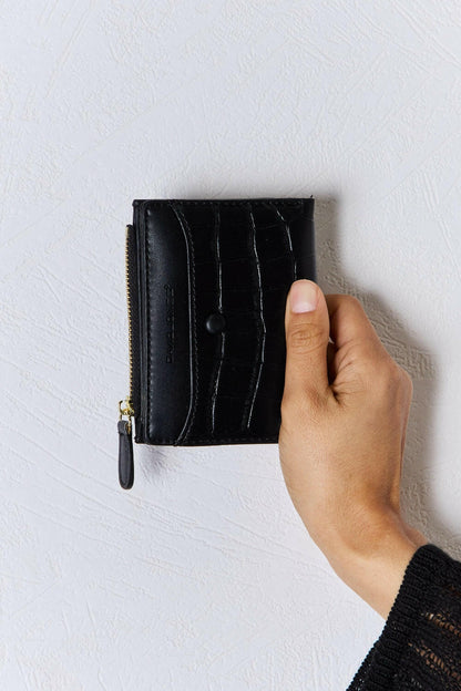 David Jones Texture PU Leather Mini Wallet.