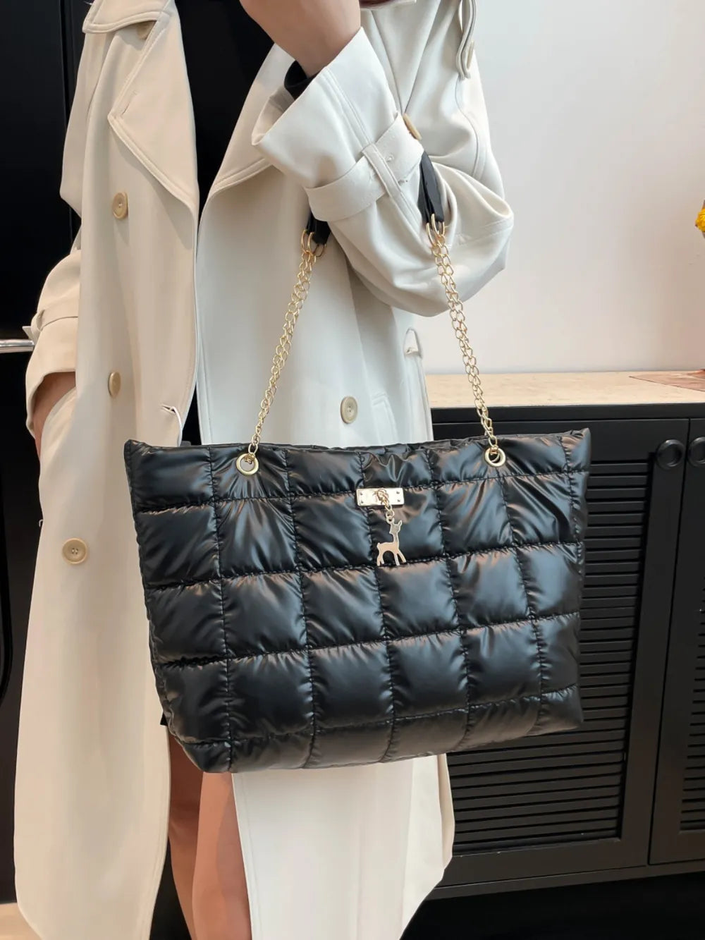 Bubble Texture Tote Bag - Premium Tote Bag from Trendsi - Just $39.99! Shop now at Handbags Specialist Headquarter