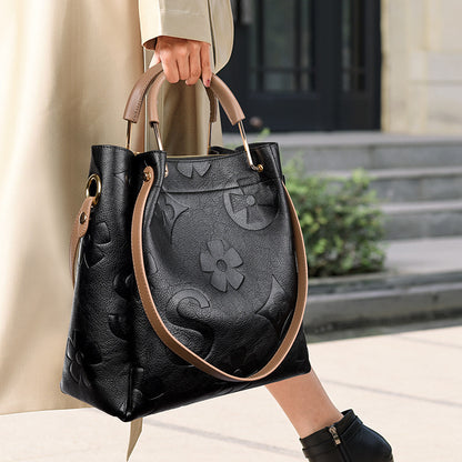 EmbossLuxe: Chic & Roomy Ladies Handbag