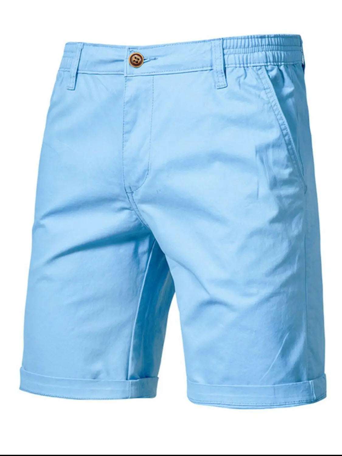 Men's Elastic Waist Shorts with Pockets.