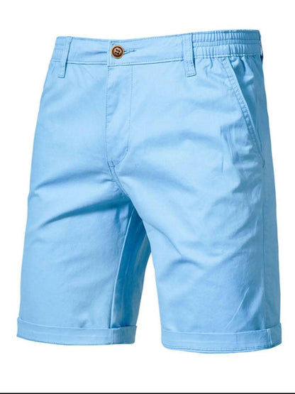Men's Elastic Waist Shorts with Pockets.
