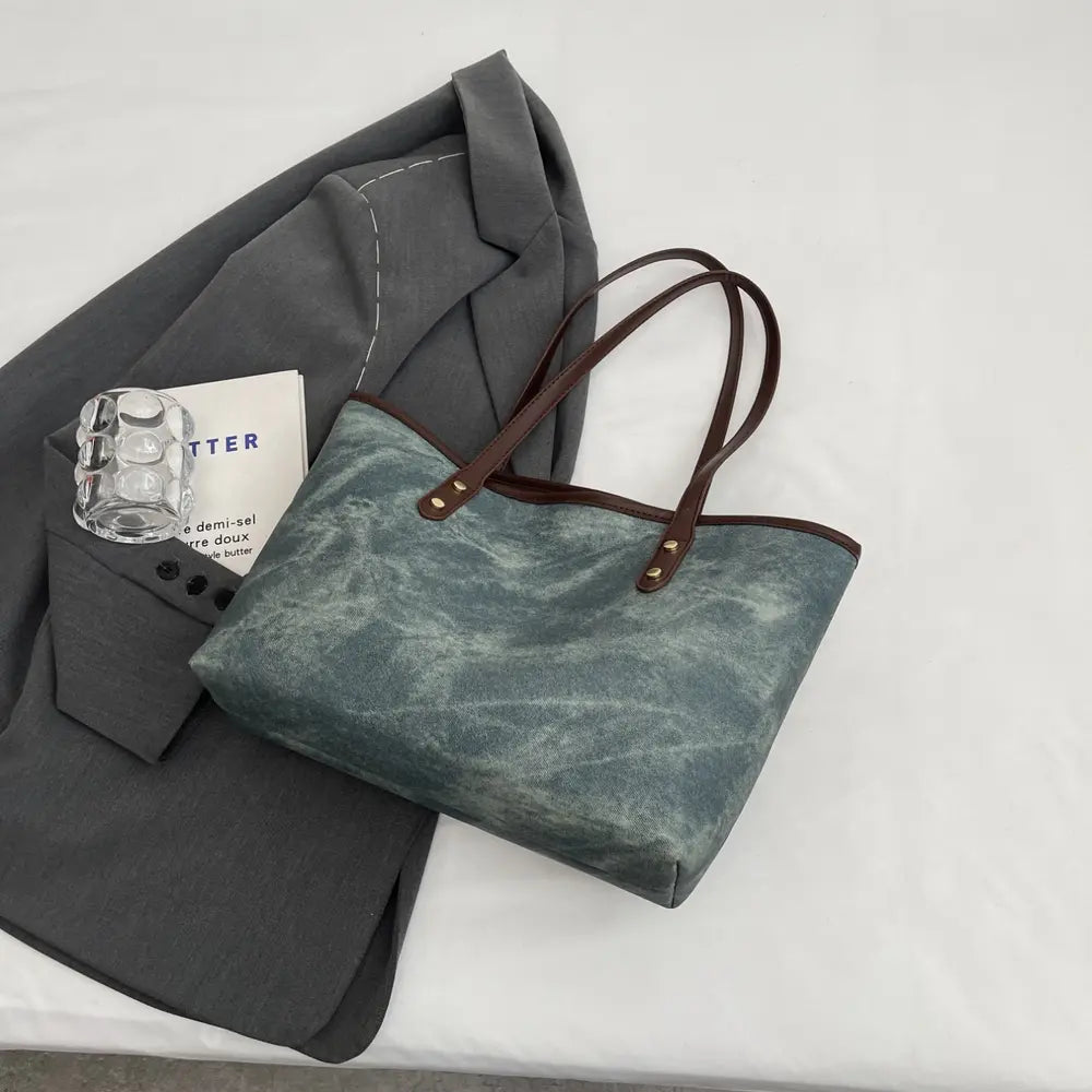 PU Leather Tote Bag - Premium Tote Bag from Trendsi - Just $32.99! Shop now at Handbags Specialist Headquarter