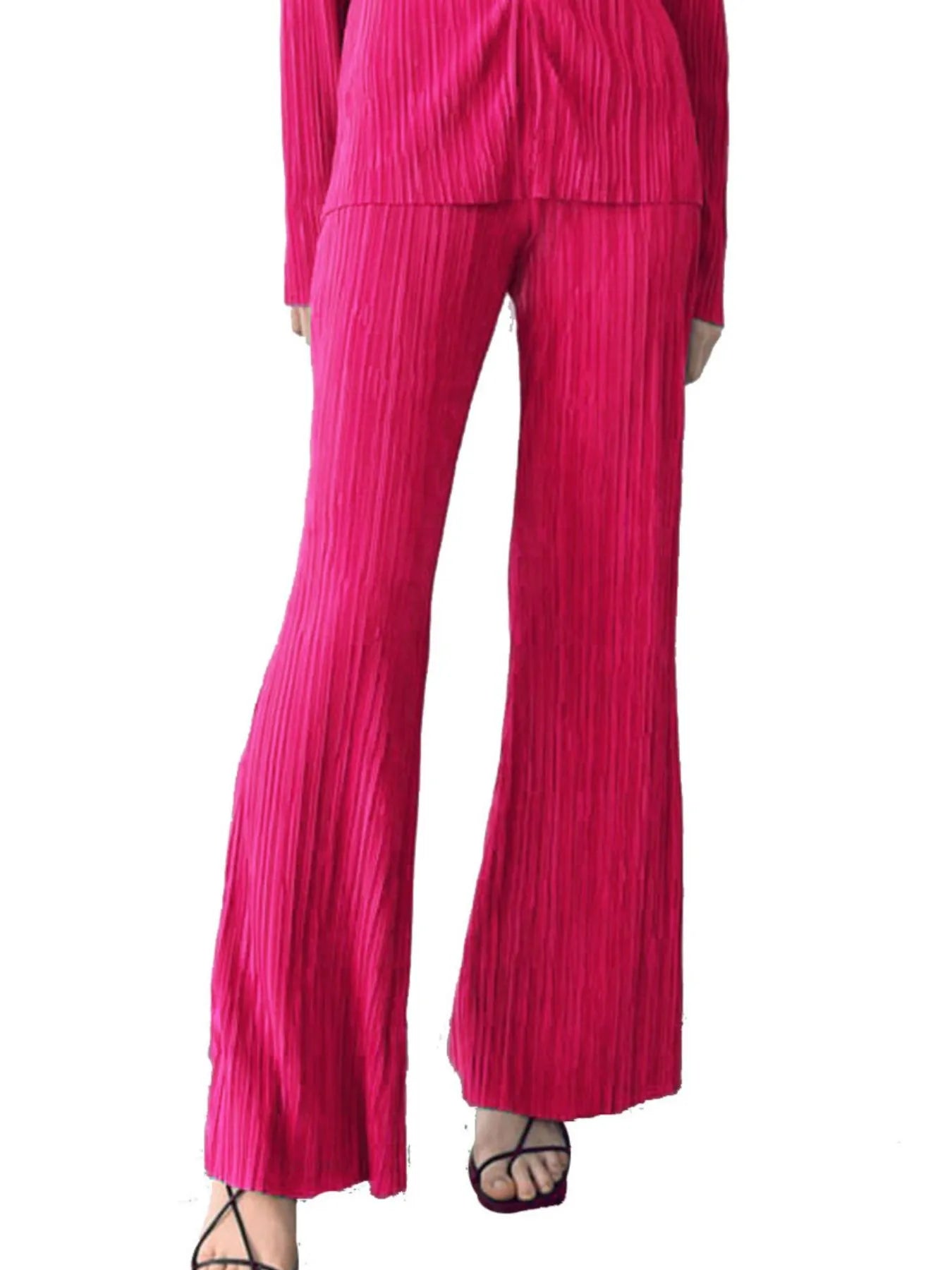 Texture Long Sleeve Top and Pants Lounge Set - Premium Sleepwear from Trendsi - Just $54.99! Shop now at Handbags Specialist Headquarter