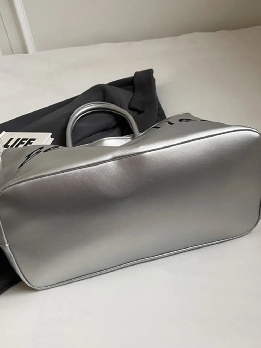 BETTER LIFE PU Leather Tote Bag - Premium Tote Bag from Trendsi - Just $38.99! Shop now at Handbags Specialist Headquarter