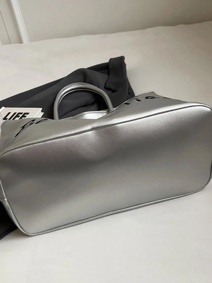 BETTER LIFE PU Leather Tote Bag - Premium Tote Bag from Trendsi - Just $38.99! Shop now at Handbags Specialist Headquarter