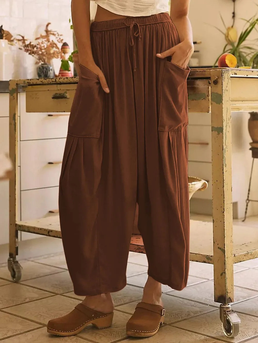 Full Size Wide Leg Pants with Pockets - Premium Women Pants from Trendsi - Just $42.99! Shop now at Handbags Specialist Headquarter
