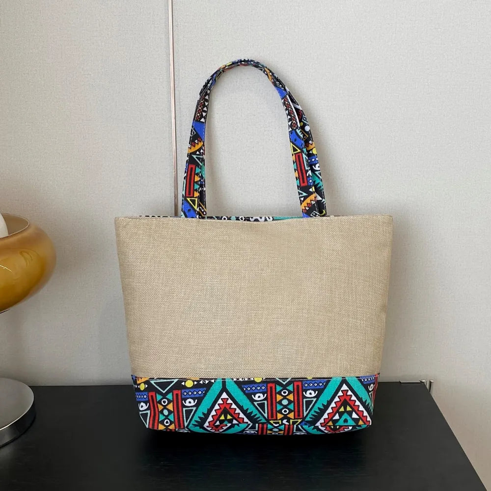 Geometric Medium Tote Bag - Premium Tote Bag from Trendsi - Just $39.99! Shop now at Handbags Specialist Headquarter