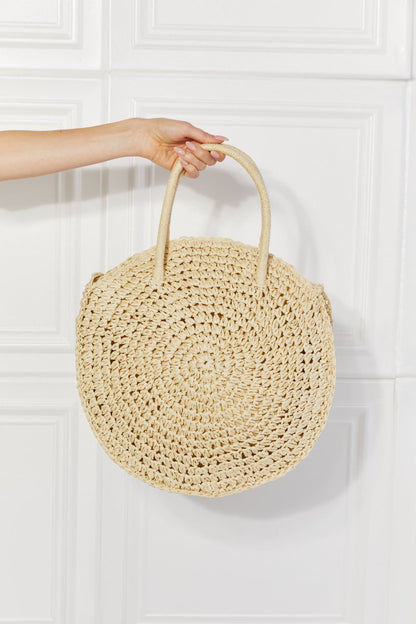 Justin Taylor Beach Date Straw Rattan Handbag in Ivory - Premium handbags from Trendsi - Just $35.99! Shop now at Handbags Specialist Headquarter