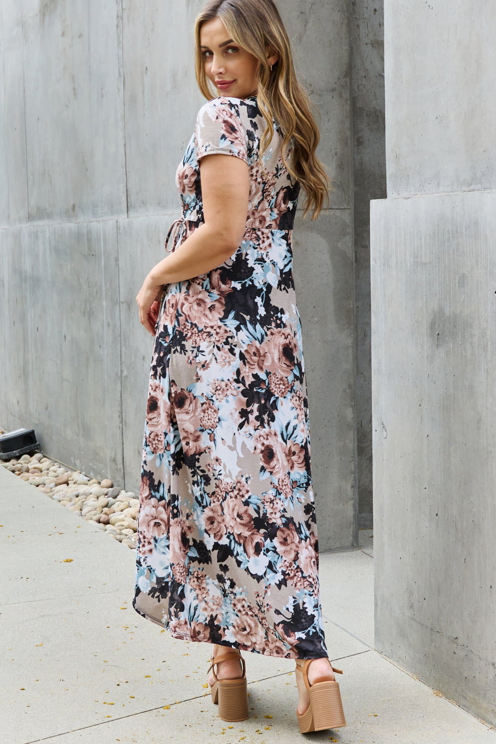 Heimish Give Me Roses Full Size Floral Maxi Wrap Dress - Premium Dresses from Trendsi - Just $30.99! Shop now at Handbags Specialist Headquarter