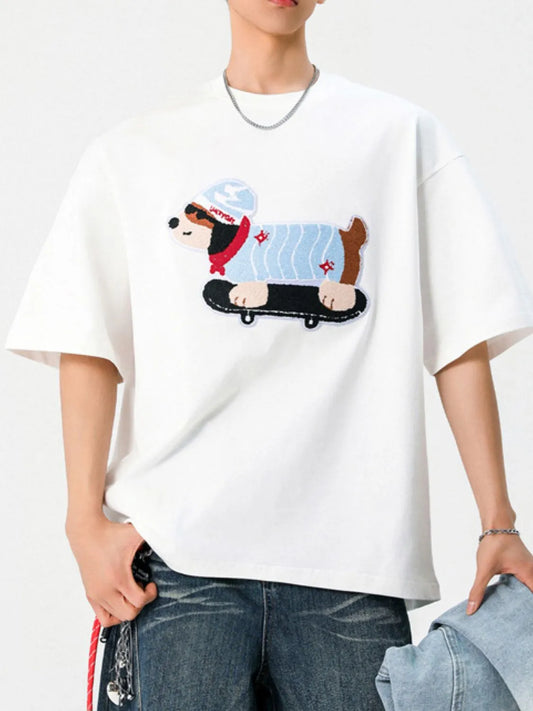 Men's Plus Size Graphic Round Neck Half Sleeve T-Shirt - Premium Men's T-Shirt from Trendsi - Just $27.99! Shop now at Handbags Specialist Headquarter