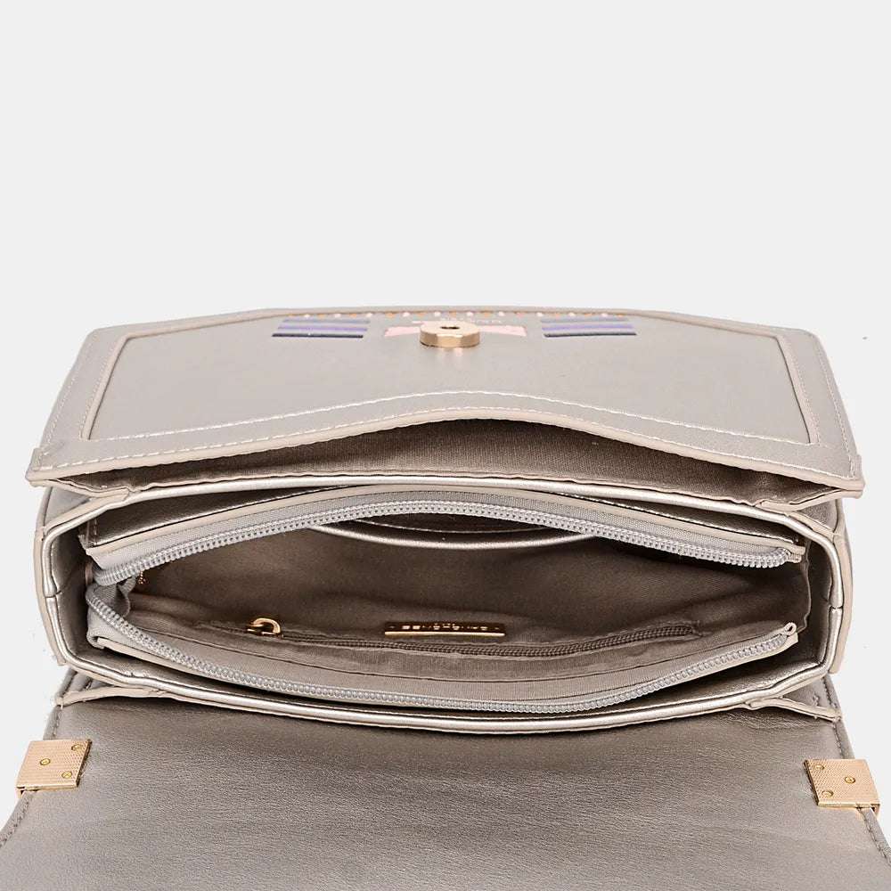 David Jones Geometric Print Crossbody Bag - Premium Crossbody Bag from Trendsi - Just $44.99! Shop now at Handbags Specialist Headquarter