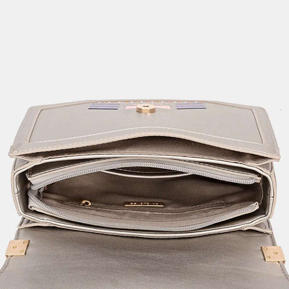 David Jones Geometric Print Crossbody Bag - Premium Crossbody Bag from Trendsi - Just $44.99! Shop now at Handbags Specialist Headquarter