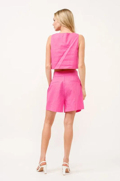 And The Why High Waist Wide Leg Mid Length Shorts - Premium  from Trendsi - Just $41.99! Shop now at Handbags Specialist Headquarter