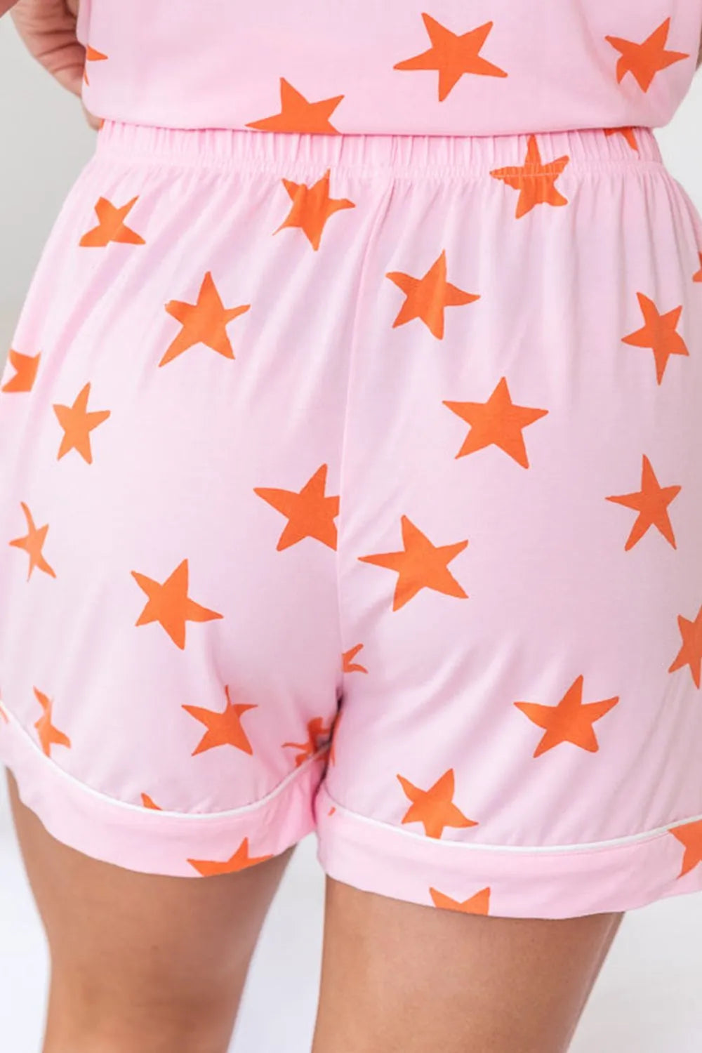 Star Print Short Sleeve Shirt and Shorts Set - Premium Sleepwear from Trendsi - Just $58.99! Shop now at Handbags Specialist Headquarter