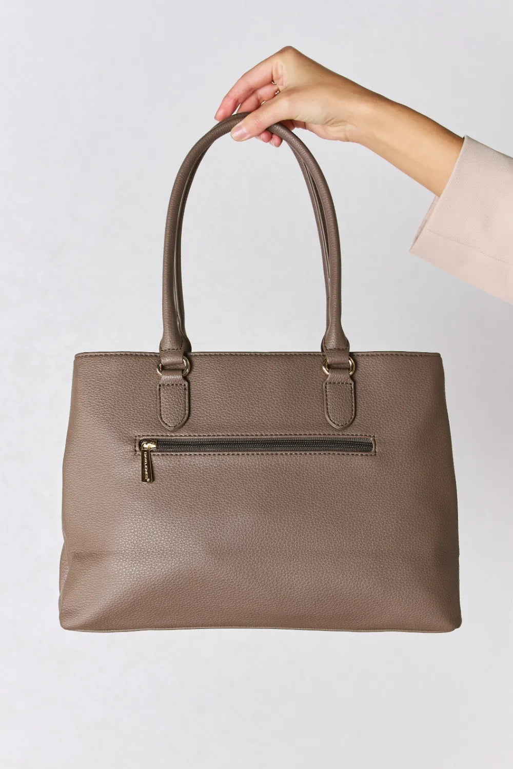 David Jones Structured Leather Handbag - Premium handbags from Trendsi - Just $54.99! Shop now at Handbags Specialist Headquarter