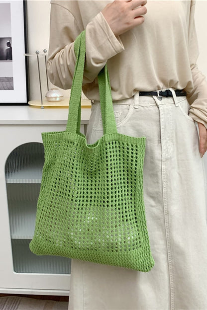 Openwork Tote Bag - Premium Tote Bag from Trendsi - Just $25.99! Shop now at Handbags Specialist Headquarter