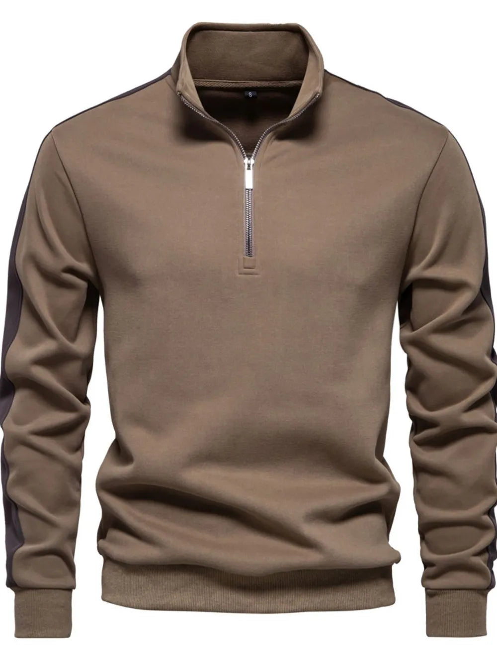 Men's Contrast Striped Long Sleeve Sweatshirt - Premium Men's Sweatshirts from Trendsi - Just $44.54! Shop now at Handbags Specialist Headquarter