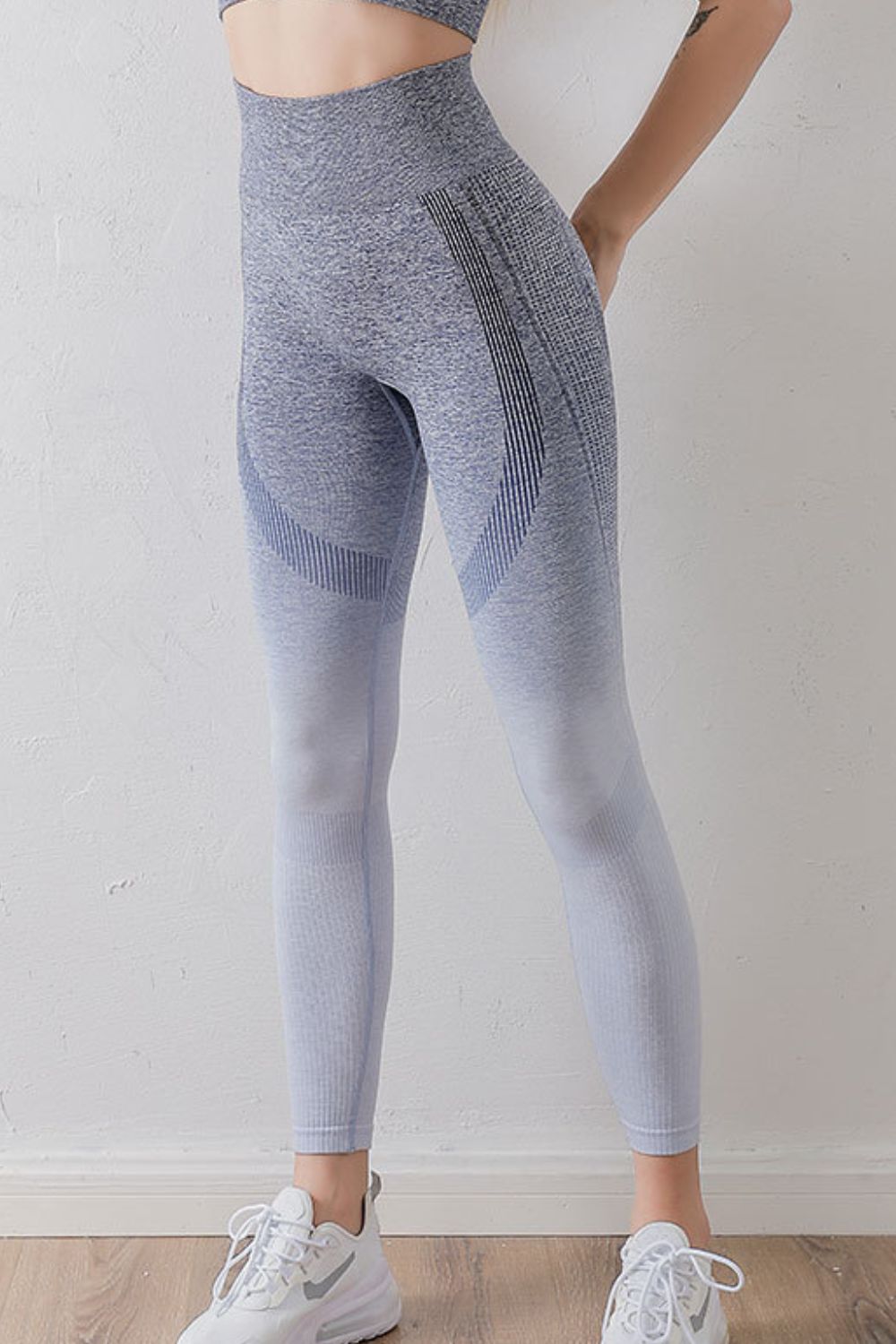 Gradient High Waist Sports Leggings - Premium Leggings from Trendsi - Just $39.84! Shop now at Handbags Specialist Headquarter