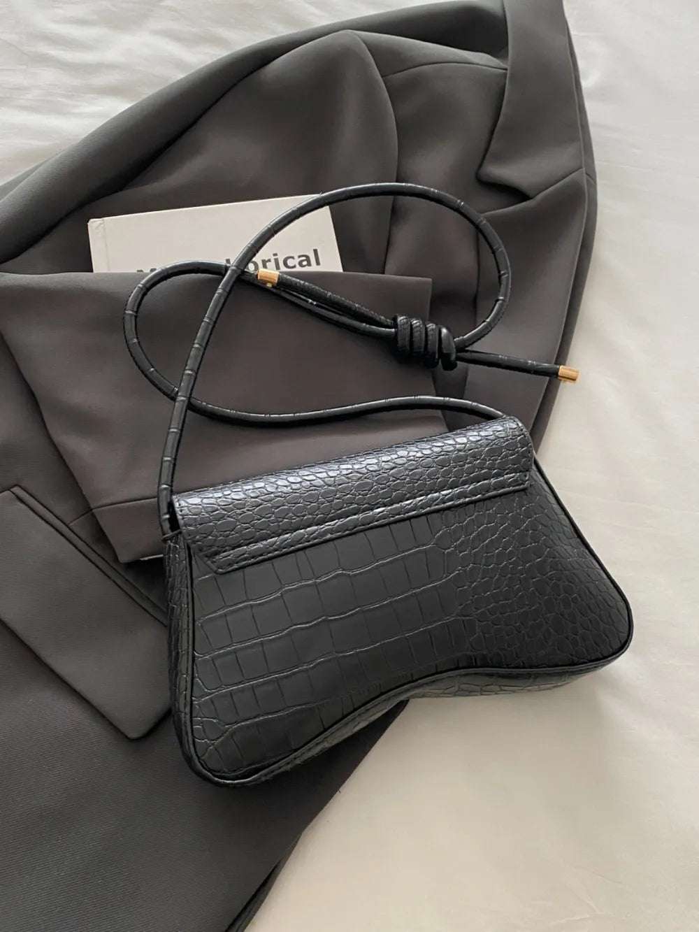 PU Leather Texture Crossbody Bag - Premium Crossbody Bag from Trendsi - Just $19.99! Shop now at Handbags Specialist Headquarter