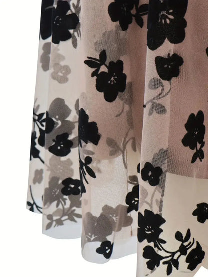 Floral Print High Waist Mini Skirt - Premium Skirts from Trendsi - Just $25.99! Shop now at Handbags Specialist Headquarter