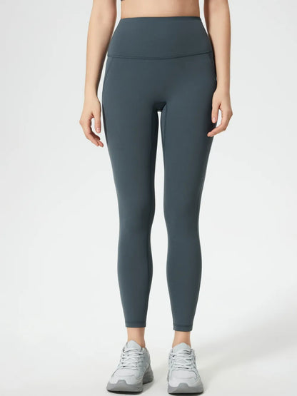 Millennia Wide Waistband Active Leggings - Premium Leggings from Trendsi - Just $40.95! Shop now at Handbags Specialist Headquarter