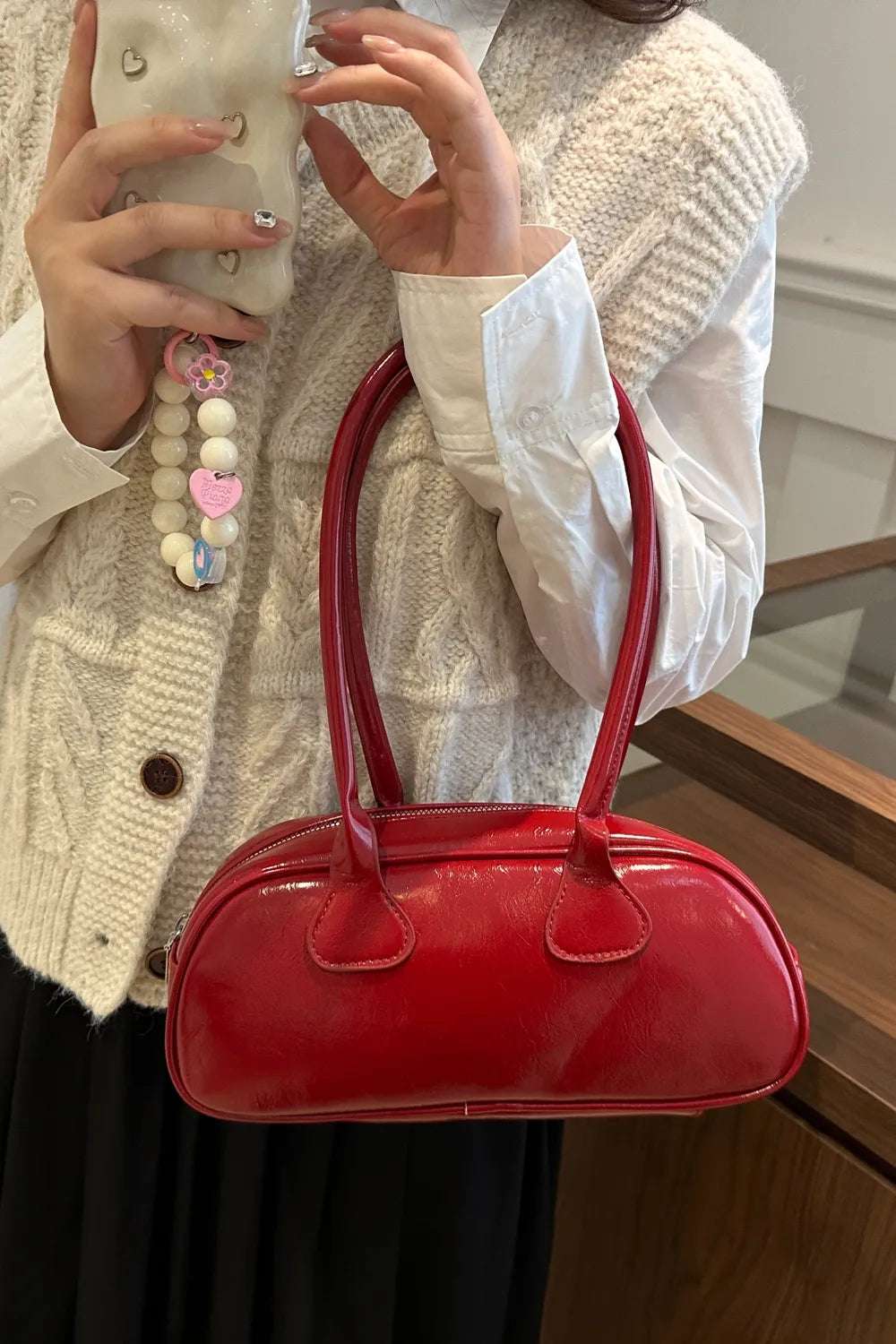 PU Leather Shoulder Bag - Premium Crossbody Bag from Trendsi - Just $18.99! Shop now at Handbags Specialist Headquarter