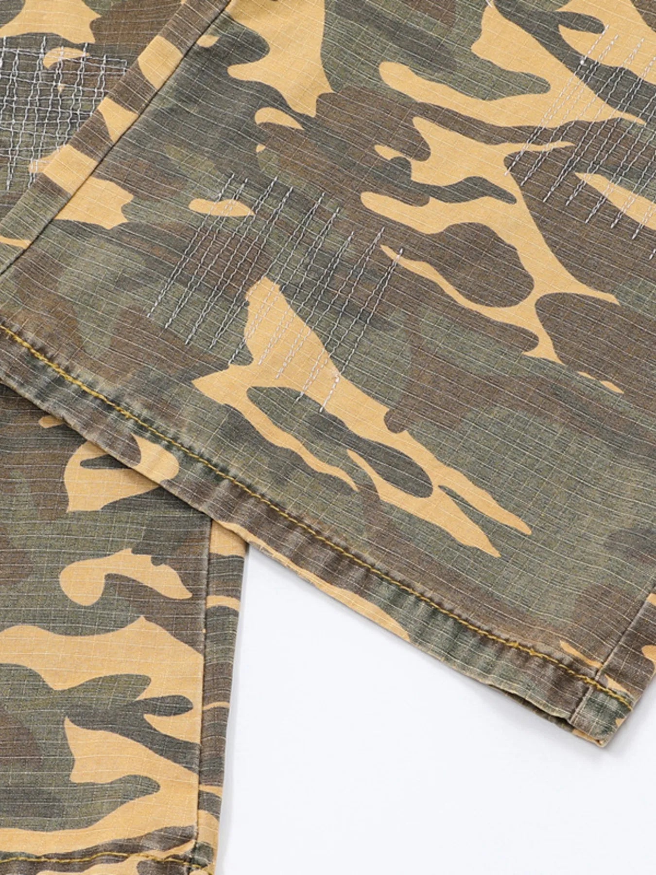 Men's Full Size Distressed Denim Jeans with Camo Patchwork Detailing Plus Size - Premium Women / Jeans & Denim from Trendsi - Just $95.99! Shop now at Handbags Specialist Headquarter