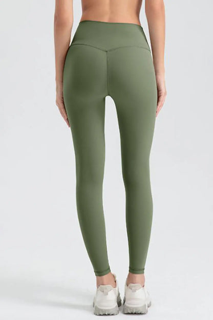 Wide Waistband Sport Leggings - Premium Leggings from Trendsi - Just $50.91! Shop now at Handbags Specialist Headquarter