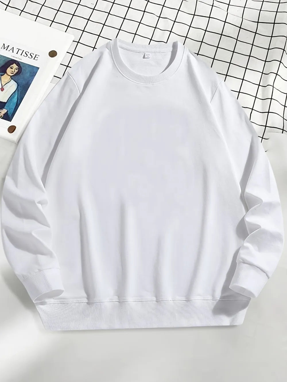 Men's Plus Size Round Neck Sweatshir - Premium Men's Sweatshirts from Trendsi - Just $23.98! Shop now at Handbags Specialist Headquarter